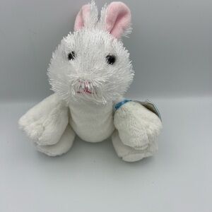 White Plush Bunny Toy for Small Pets Webkinz